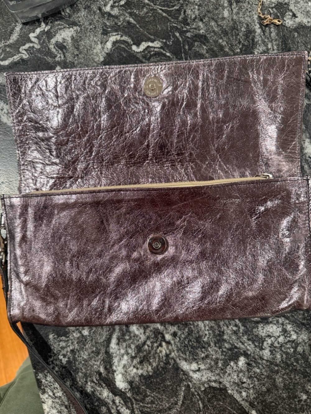 Latico Leather Crossbody Clutch in Metallic Brown - Picture 9 of 9